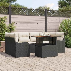 Salon de jardin avec coussins 8 pcs beige résine tressée 476590476590
