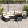 Salon de jardin avec coussins 8 pcs beige résine tressée 476602476602