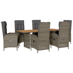 Ensemble de canapés d'extérieur 6 pcs Naturel et Noir 477937477937