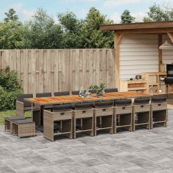 Ensemble de canapés d'extérieur 5 pcs Naturel et Noir 477965477965