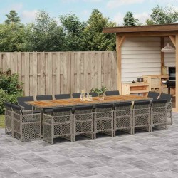 Ensemble de canapés d'extérieur 5 pcs Naturel et Noir 477966477966