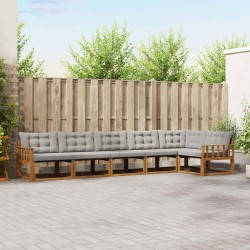Salon de jardin 5 pcs avec coussins Gris Résine tressée 478537478537