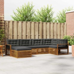 Salon de jardin avec coussins 14 pcs noir résine tressée 478571478571