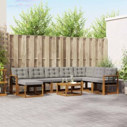 Salon de jardin avec coussins 8 pcs beige résine tressée 478599478599