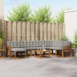Salon de jardin avec coussins 7 pcs beige résine tressée 478608478608