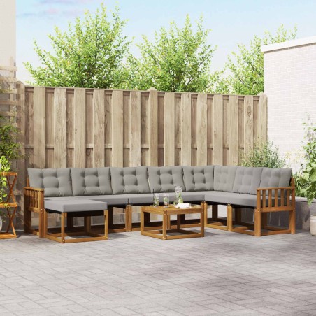 Salon de jardin avec coussins 7 pcs beige résine tressée 478608478608