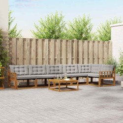 Salon de jardin avec coussins 7 pcs beige résine tressée 478611478611