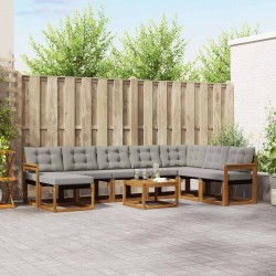 Salon de jardin avec coussins 7 pcs beige résine tressée 478614478614