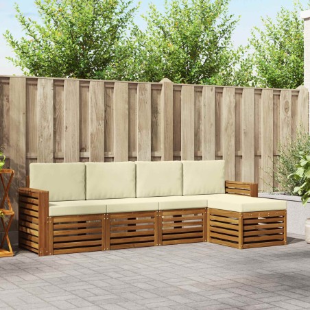 Salon de jardin avec coussins 9 pcs beige résine tressée 478655478655
