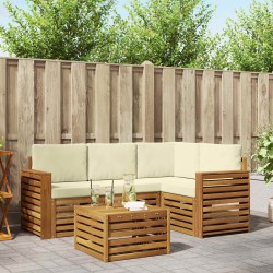 Salon de jardin avec coussins 9 pcs beige résine tressée 478658478658