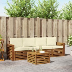 Salon de jardin avec coussins 9 pcs beige résine tressée 478659478659