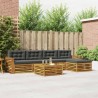 Salon de jardin avec coussins 10 pcs beige résine tressée 478681478681