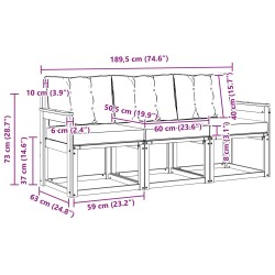 Clôture en arc à pointe Noir 200 x 130 cm 478692478692