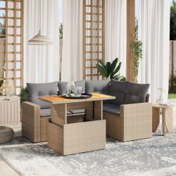 Ensemble de salle à manger pour jardin 9 pcs Gris polyrotin 478959478959