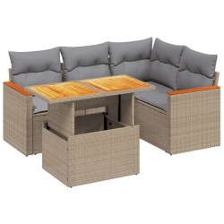 Ensemble de salle à manger pour jardin 9 pcs Gris polyrotin 478961478961