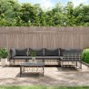 Ensemble de canapé de jardin avec coussin 5 pcs Noir Aluminium 479061479061