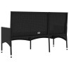 Ensemble de canapé de jardin avec coussin 7 pcs Noir polyrotin 479073479073