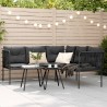 Ensemble de canapé de jardin avec coussin 10 pcs Noir polyrotin 479097479097