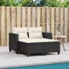 Ensemble de canapé de jardin avec coussin 10 pcs Noir Acier 479098479098