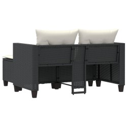 Ensemble de canapé de jardin avec coussin 10 pcs Noir Acier 479098479098