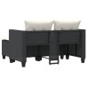Ensemble de canapé de jardin avec coussin 10 pcs Noir Acier 479098479098