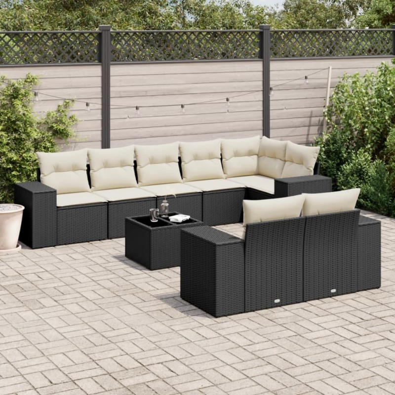 Salon de jardin avec coussins 4 pcs bois d'acacia massif 479124479124