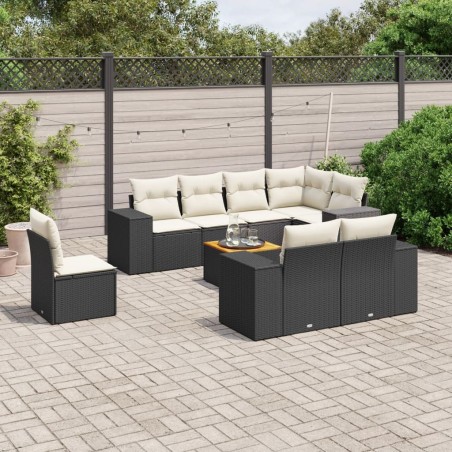 Salon de jardin avec coussins 7 pcs beige résine tressée 479126479126