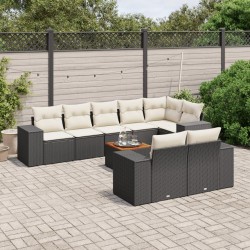 Salon de jardin avec coussins 7 pcs beige résine tressée 479127479127