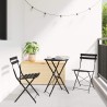 Salon de jardin 6 pcs avec coussins noir résine tressée 479136479136