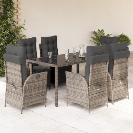 Salon de jardin 6 pcs avec coussins bois de pin imprégné 479153479153