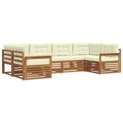 Ensemble de canapé de jardin 6 pcs Beige Poly rotin 479168479168