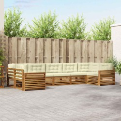 Ensemble de canapé de jardin 6 pcs Gris clair Poly rotin 479169479169