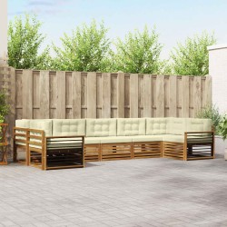 Ensemble de canapé de jardin 6 pcs Gris clair polyrotin 479179479179