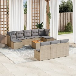 Chaises de jardin avec coussins lot de 4 marron résine tressée 479186479186