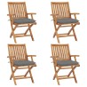 Chaises de jardin lot de 8 avec coussins Bois de teck massif 479259479259