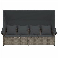 Chaises inclinables de jardin lot de 8 tissu et bois massif 479262479262