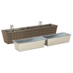 Ensemble de salle à manger pour jardin 7 pcs Noir et Marron 479267479267