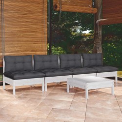 Ensemble de salle à manger pour jardin 9 pcs Beige polyrotin 479294479294