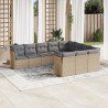 Chaises de jardin avec coussins bleu clair lot de 8 Teck massif 479302479302