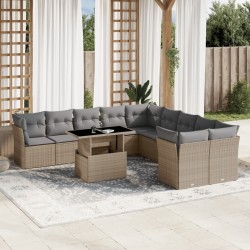 Chaises de jardin lot de 4 et coussins taupe bois teck solide 479380479380