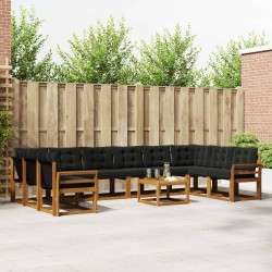 Ensemble à manger de jardin 5 pcs coussins gris résine tressée 479525479525