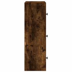 Salon de jardin avec coussins 7pcs marron résine tressée acacia 479533479533