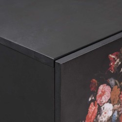 Ensemble à manger de jardin coussins 5pcs Noir Résine tressée 479609479609