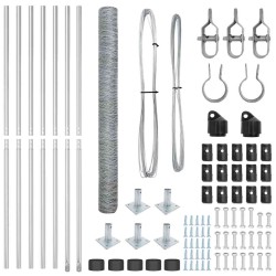 Salon de jardin 8pcs avec coussins gris résine tressée acacia 479628479628