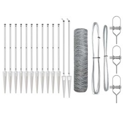 Salon de jardin 8 pcs avec coussins gris résine tressée 479630479630