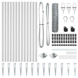 Salon de jardin 8 pcs avec coussins gris résine tressée 479630479630