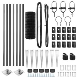 Ensemble de salle à manger pour jardin 5 pcs Noir polyrotin 479654479654