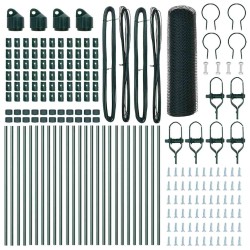 Salon de jardin avec coussins 7 pcs noir résine tressée acacia 479711479711