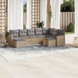 Ensemble de salle à manger pour jardin 9 pcs Gris et marron 479759479759