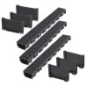 Ensemble de canapé de jardin 9 pcs Noir Poly rotin 479795479795